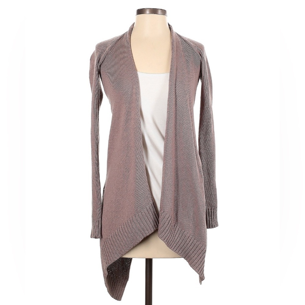 Zero Maria Cornejo Tan Open Back Cardigan Sweater Silk Cashmere Size Small S